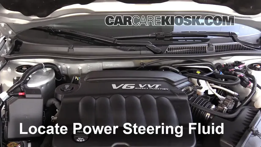 2016 Chevrolet Impala Limited LS 3.6L V6 FlexFuel Líquido de dirección asistida Controlar nivel de líquido